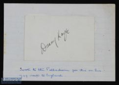 ENTERTAINMENT - HOLLYWOOD - DANNY KAYE signature on an album page