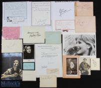 ENTERTAINMENT - group of signed pieces by various entertainers including: Denis Waterman, Jimmy