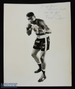 SPORT - BOXING - FLOYD PATTERSON bw 10x8 showing him in typical boxing pose signed in the lighter