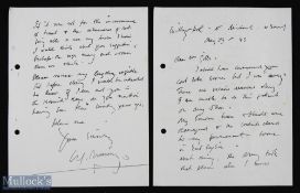 ART - SIR ALFRED MUNNINGS - artist famed for his equestrian paintings - fine wartime autograph