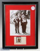 AUTOGRAPHS – LAUREL AND HARDY Signed Cutting