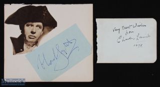 ENTERTAINMENT - HOLLYWOOD - CHARLES LAUGHTON signature on an album page