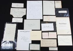 LITERATURE AUTOGRAPH Selection - group of signed items by authors and other literary figures (mostly