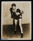 SPORT - BOXING - JAMES J BRADDOCK vintage 8x10 bw photograph showing Braddock in typical pose,