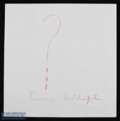 AUTOGRAPH - AUTHOR - SERENA SUTCLIFFE ORIGINAL SKETCH in pencil, measures 25x25cm approx. Master