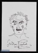 AUTOGRAPH - AUTHOR - FREDERICK RAPHAEL ORIGINAL SKETCH in pen, measures 21x30cm approx. Please note: