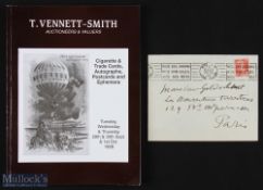 ART - HENRI MATISSE - signature on an autograph envelope dated February 26th 1945