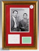 THE KRAY TWINS RONNIE KRAY + REGGIE KRAY. Signed display