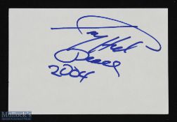 SPORT - BOXING - LARRY HOLMES signature on a white card in blue felt tip dated 2004