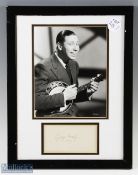 AUTOGRAPH ENTERTAINMENT GOERGE FORMBY, a signature under a B/W photograph