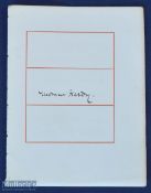 HARDY (THOMAS) fine signature taken from a birthday book.