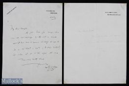 WELLS (H G) author of 'The Time Machine' and 'The Shape of Things to Come'. Autograph letter