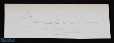 ENTERTAINMENT - HOLLYWOOD - JAMES DEAN- signature on a slip of paper, accompanied by a letter of
