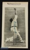 SPORT - CRICKET - HAROLD LARWOOD (BODYLINE SERIES) small bw photograph showing Larwood bowling