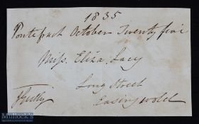 SPORT - BOXING - JOHN GULLY - BAREKNUCKLE CHAMPION OF THE WORLD rare free front dated 1835, signed