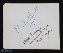 ART - SIR ALFRED MUNNINGS - artist famed for his equestrian paintings. Signature on an album leaf