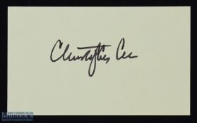 ENTERTAINMENT - HOLLYWOOD - JAMES BOND - CHRISTOPHER LEE signature on an album page