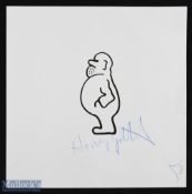 ENTERTAINMENT - HARVEY GOLDSMITH ORIGINAL SKETCH in pen and pencil, measures 25x25cm approx.