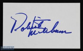 ENTERTAINMENT - HOLLYWOOD - ROBERT MITCHUM signature on an album page