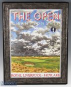 2014 Royal Liverpool Hoylake The Open Poster signed by Rory Mcllroy plus the poster artist Lee