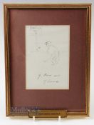 Alan Hervey D'Egville (1891-1951) original pencil golfing sketch titled 