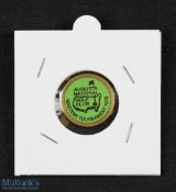 Original 1976 US Masters Golf Tournament Ball Marker - (won by Raymond Floyd) brass holder c/w brass