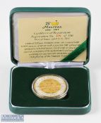 2011 Masters 75th Golf Tournament Commemorative silver and gilt medal - winner — Charl