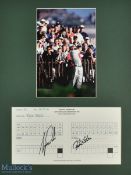 Rare 1997 Open Golf Championship Tiger Woods signed Scorecard Golf Display signed by Tiger Woods and