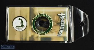 Pinehurst Golf Resort Magnamark ball marker with removable ball marker centre - in its original