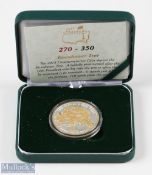 2014 Rare Masters Golf Tournament Commemorative silver and gilt medal - winner Bubba Watson - ltd ed