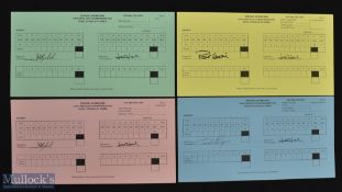 David Duval (Open Winner) Autographed Set of 4x 2001 Open Golf Championship Royal Lytham & St