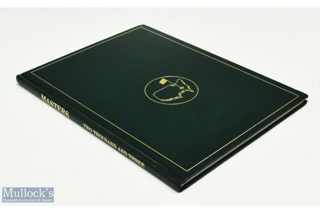2003 Masters Golf Annual - won by Mike Weir - original green and leather gilt boards comprising full - Image 1 of 2
