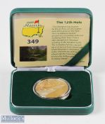 2009 Masters Golf Tournament Commemorative silver and gilt medal - winner Angel Cabrera - ltd ed