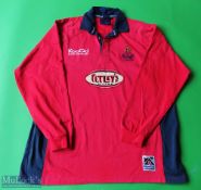 Llanelli RFC Rugby Shirt made by Kooga, sponsored by Tetley Bitter, Long Sleeve, Size XL
