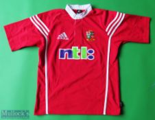 2001 The Lions Australia Tour Rugby Shirt made by Adidas, sponsored by NTL, Short Sleeve, Size S