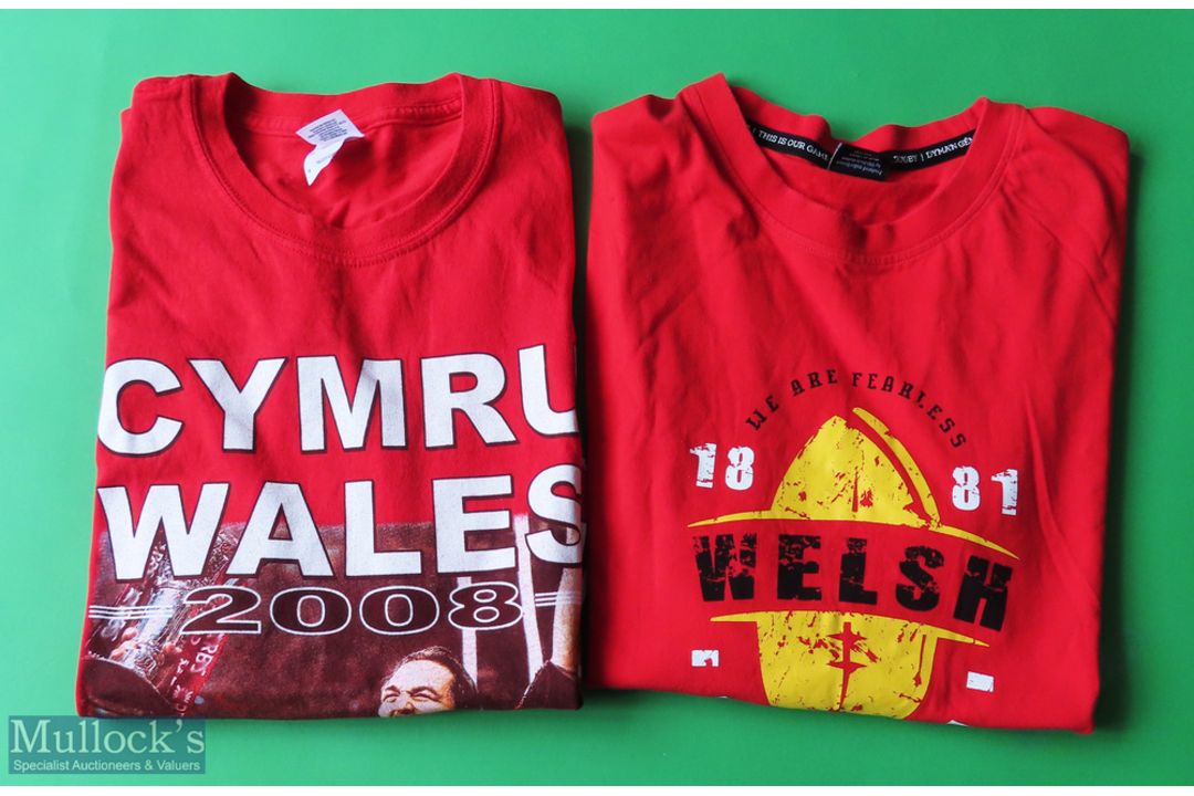 Two Welsh Rugby Red T Shirts in size XL and XXL