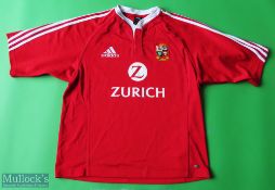 2005 The Lions New Zealand Tour Rugby Shirt made by Adidas, sponsored by Zurich, Short Sleeve,