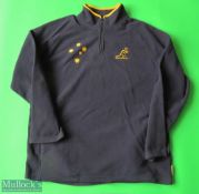 Australia Wallabies Fleece Jumper with zip up neck, Long Sleeve, Size M
