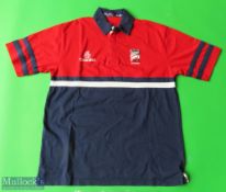 Dubai 7s Rugby Shirt sponsored by Emirates, Short Sleeve, no labels present in shirt, armpit to