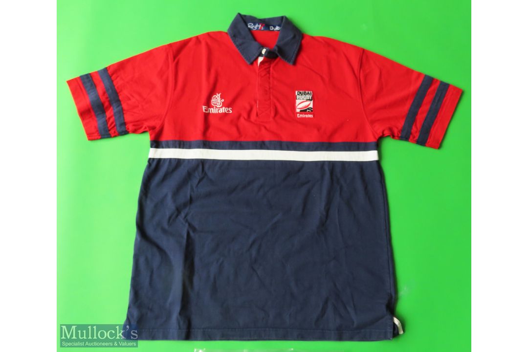 Dubai 7s Rugby Shirt sponsored by Emirates, Short Sleeve, no labels present in shirt, armpit to - Image 1 of 3