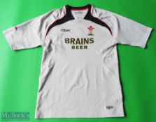 Wales Rugby Shirt made by Reebok, sponsored by Brains Beer, Short Sleeve, Size M