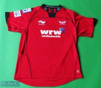 Scarlets Rugby Shirt made by Burrda, sponsored by WRW, Short Sleeve, Size XXL