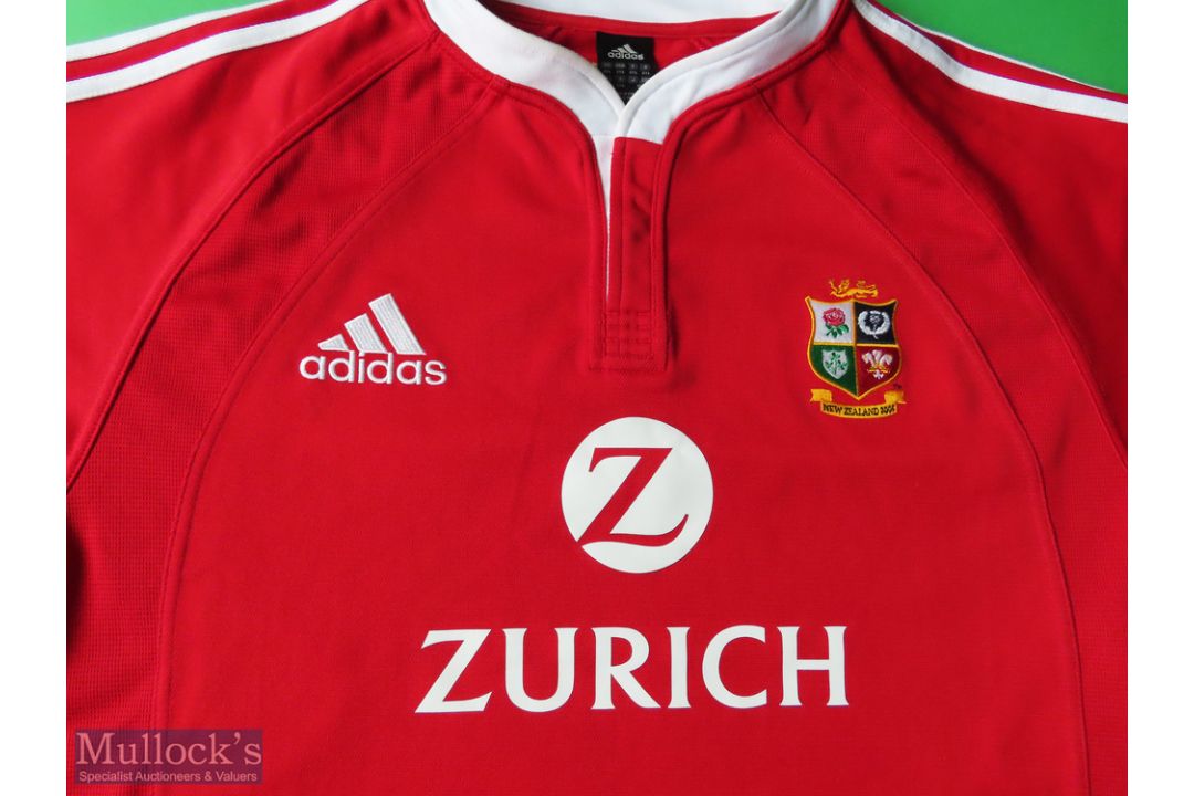 2005 The Lions New Zealand Tour Rugby Shirt made by Adidas, sponsored by Zurich, Short Sleeve, - Image 2 of 3