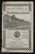 Pre-war 1932/1933 Fulham v Grimsby Town Div. 2 match programme 29 April 1933 at Craven Cottage,
