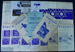 Non-league Wingate FC home match programmes to include 1952/53 Clapton (London FA intermediate cup),