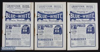 Pre-war 1936/1937 Manchester City (Div. 1 championship season) Central League programmes to