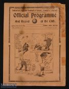 1934/1935 Tottenham Hotspur v Middlesbrough Div 1 match programme 10 November 1934; Sellotape