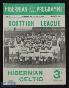 1949/50 Hibernian v Celtic Div. A match programme; 1951/52 Hibernian (Champions) v Rangers Div. A