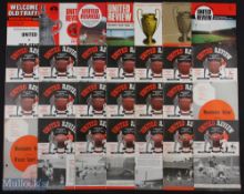 Selection of Manchester United homes programmes to include 1949/50 Newcastle Utd, Blackpool,