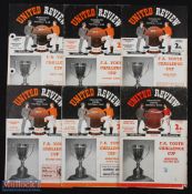 Selection of Manchester United FAYC homes 1957/58 Doncaster Rovers (ph), Newcastle Utd, Wolves (FAYC